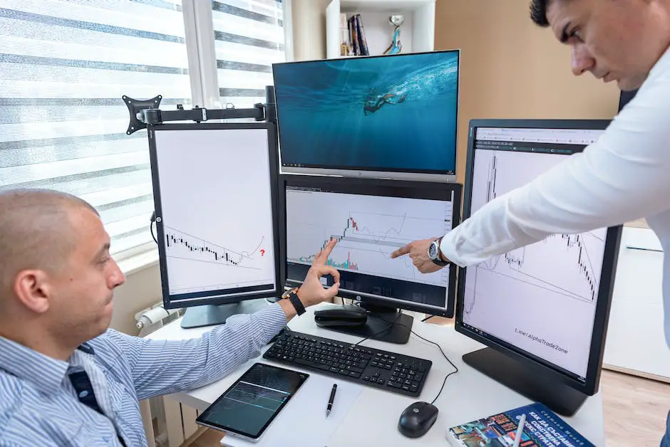 Image of a person analyzing website analytics data on multiple screens