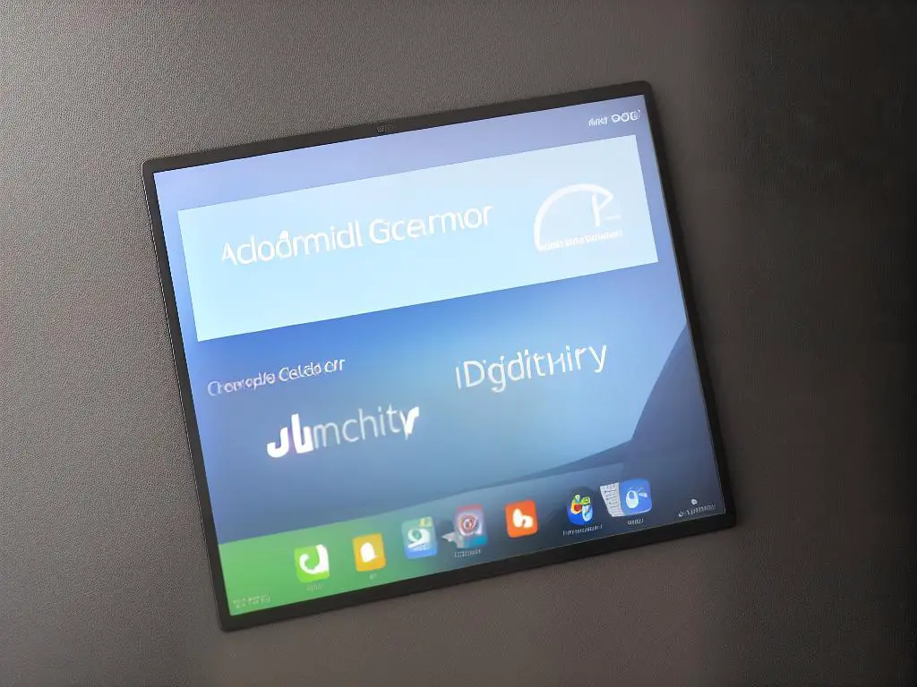 A computer screen with a lock icon on it representing digital privacy with GA4