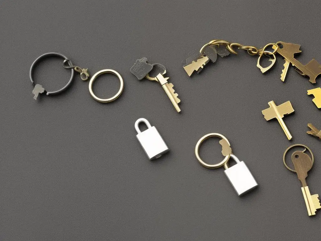 A padlock and two keys, symbolizing website security.
