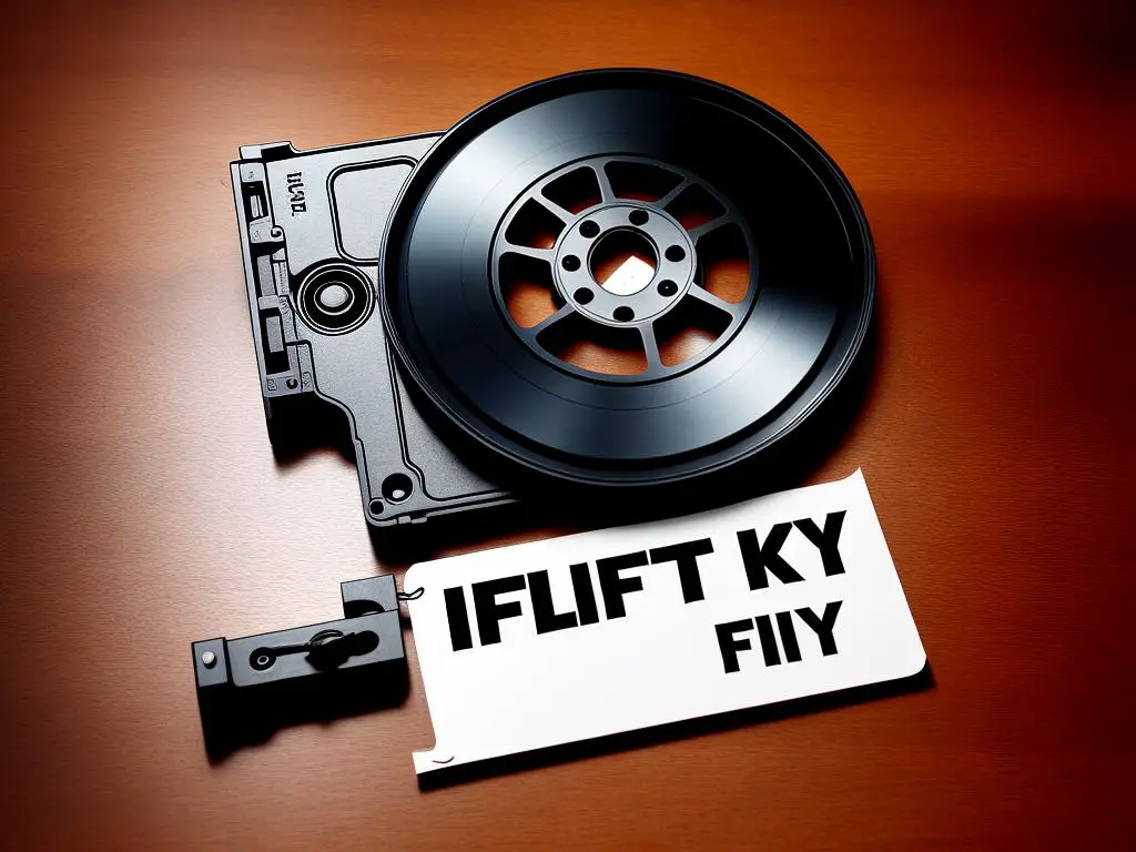 The logo of Flickify, showing a film reel with the word Flickify written in lowercase letters above it