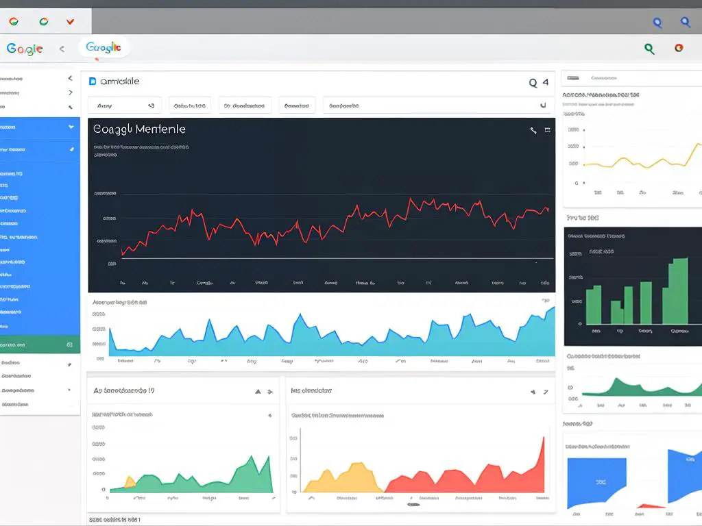 A screenshot of Google Search Console dashboard showing various performance metrics.