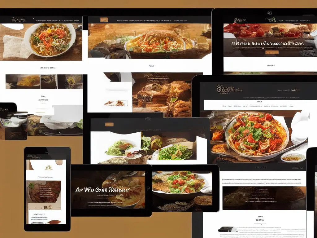A website with different sections and menu items on its webpage.