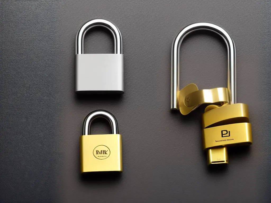 An image of a padlock on a computer screen, representing website security